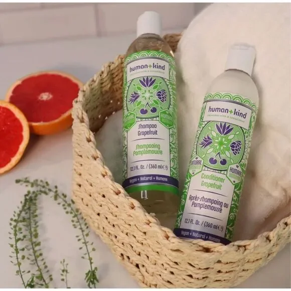 HUMAN + KIND - NWT Grapefruit Shampoo & Conditioner Duo/12.1 oz Each/Vegan - Picture 11 of 15